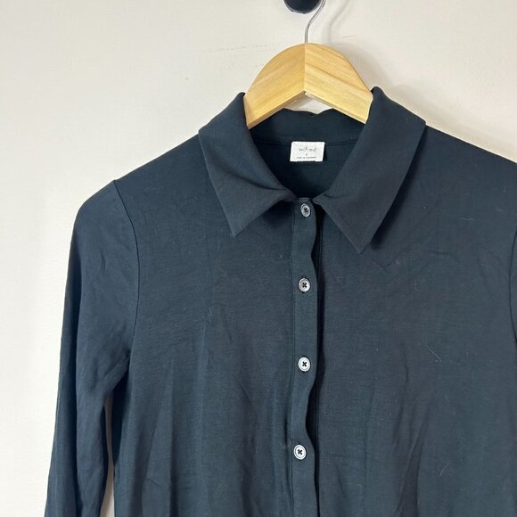 Aritzia Wilfed Cove Long Sleeve Mini Dress Black M - Picture 6 of 7